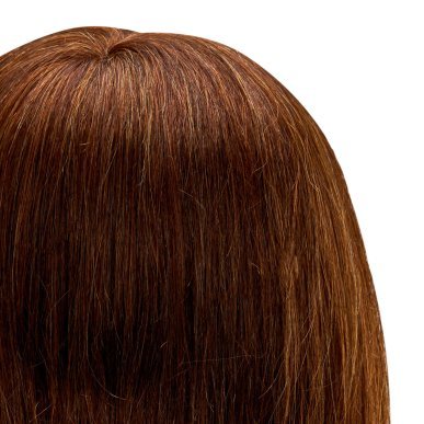 Kappers-oefenhoofd Gabbiano WZ1 met natuurlijk haar, kleur 4, 20 inch voor knippen, föhnen en stylingtraining