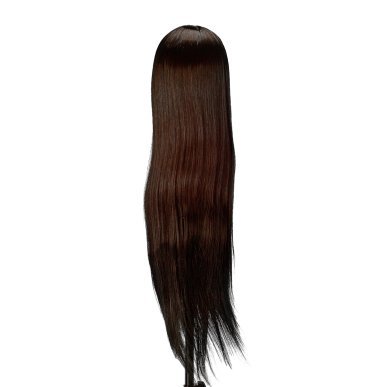 Oefenhoofd voor kappers Gabbiano WZ2 met synthetisch haar kleur 4, 24 inch voor knippen, föhnen, opsteken en stylen