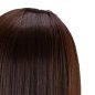 Oefenhoofd voor kappers Gabbiano WZ2 met synthetisch haar kleur 4, 24 inch voor knippen, föhnen, opsteken en stylen Oefenhoofd voor kappers Gabbiano WZ2 met synthetisch haar kleur 4, 24 inch voor knippen, föhnen, opsteken en stylen