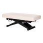Professionele SPA-ligstoel Sillon Siesta crème met zwarte basis voor massage, wellness en verzorgingsbehandelingen