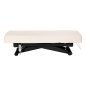 Professionele SPA-ligstoel Sillon Siesta crème met zwarte basis voor massage, wellness en verzorgingsbehandelingen