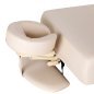 Professionele SPA-ligstoel Sillon Siesta crème met zwarte basis voor massage, wellness en verzorgingsbehandelingen