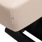 Professionele SPA-ligstoel Sillon Siesta crème met zwarte basis voor massage, wellness en verzorgingsbehandelingen