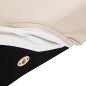 Professionele SPA-ligstoel Sillon Siesta crème met zwarte basis voor massage, wellness en verzorgingsbehandelingen