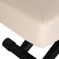 Professionele SPA-ligstoel Sillon Siesta crème met zwarte basis voor massage, wellness en verzorgingsbehandelingen