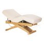 SPA-ligstoel Sillon Siesta crème met lichtbruine basis voor massage, wellness en professionele verzorgingsbehandelingen