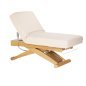 SPA-ligstoel Sillon Siesta crème met lichtbruine basis voor massage, wellness en professionele verzorgingsbehandelingen