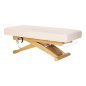 SPA-ligstoel Sillon Siesta crème met lichtbruine basis voor massage, wellness en professionele verzorgingsbehandelingen