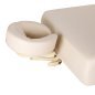 SPA-ligstoel Sillon Siesta crème met lichtbruine basis voor massage, wellness en professionele verzorgingsbehandelingen