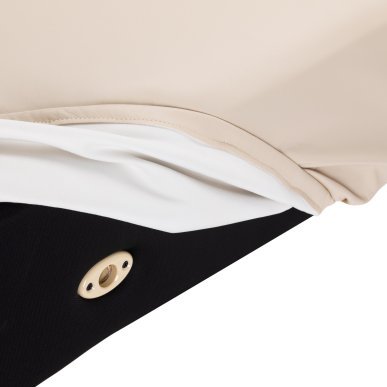 SPA-ligstoel Sillon Siesta crème met lichtbruine basis voor massage, wellness en professionele verzorgingsbehandelingen