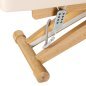 SPA-ligstoel Sillon Siesta crème met lichtbruine basis voor massage, wellness en professionele verzorgingsbehandelingen
