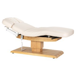 SPA-ligstoel Sillon Relax crème met lichtbruine basis voor massage, ontspanning en professionele wellnessbehandelingen