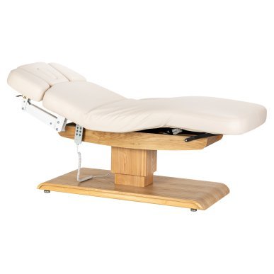 SPA-ligstoel Sillon Relax crème met lichtbruine basis voor massage, ontspanning en professionele wellnessbehandelingen