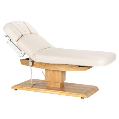 SPA-ligstoel Sillon Relax crème met lichtbruine basis voor massage, ontspanning en professionele wellnessbehandelingen
