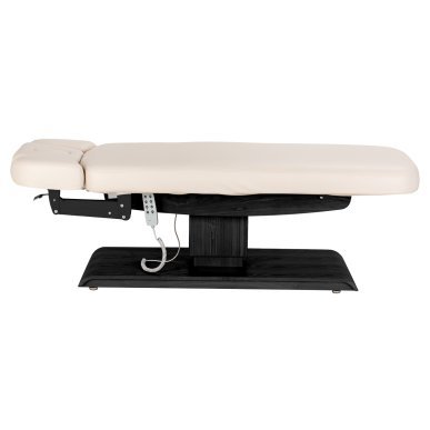 Professionele SPA-ligstoel Sillon Relax crème met zwarte basis voor massage, wellness en verzorgingsbehandelingen