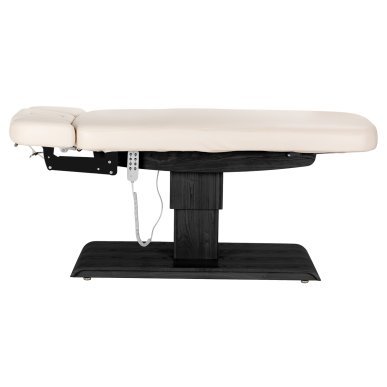 Professionele SPA-ligstoel Sillon Relax crème met zwarte basis voor massage, wellness en verzorgingsbehandelingen
