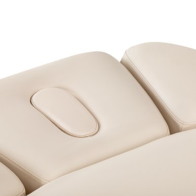 Professionele SPA-ligstoel Sillon Relax crème met zwarte basis voor massage, wellness en verzorgingsbehandelingen