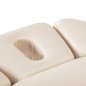 Professionele SPA-ligstoel Sillon Relax crème met zwarte basis voor massage, wellness en verzorgingsbehandelingen