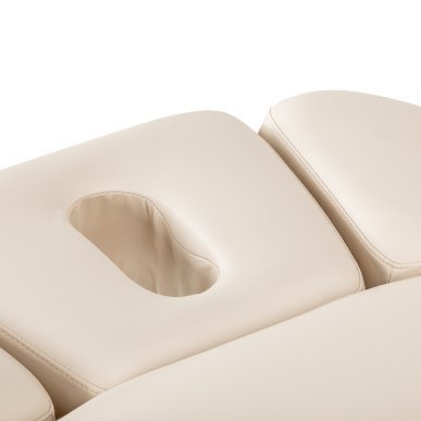 Professionele SPA-ligstoel Sillon Relax crème met zwarte basis voor massage, wellness en verzorgingsbehandelingen