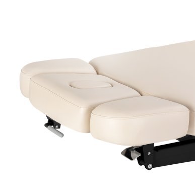 Professionele SPA-ligstoel Sillon Relax crème met zwarte basis voor massage, wellness en verzorgingsbehandelingen