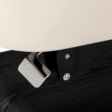 Professionele SPA-ligstoel Sillon Relax crème met zwarte basis voor massage, wellness en verzorgingsbehandelingen