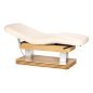 Professionele SPA-ligstoel Sillon Comfort crème met lichtbruine basis voor massage en wellnessbehandelingen in de salon