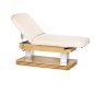 Professionele SPA-ligstoel Sillon Comfort crème met lichtbruine basis voor massage en wellnessbehandelingen in de salon