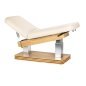Professionele SPA-ligstoel Sillon Comfort crème met lichtbruine basis voor massage en wellnessbehandelingen in de salon