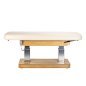 Professionele SPA-ligstoel Sillon Comfort crème met lichtbruine basis voor massage en wellnessbehandelingen in de salon