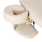 Professionele SPA-ligstoel Sillon Comfort crème met lichtbruine basis voor massage en wellnessbehandelingen in de salon