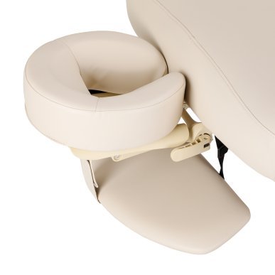 Professionele SPA-ligstoel Sillon Comfort crème met lichtbruine basis voor massage en wellnessbehandelingen in de salon
