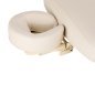 Professionele SPA-ligstoel Sillon Comfort crème met lichtbruine basis voor massage en wellnessbehandelingen in de salon