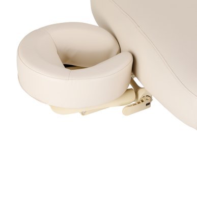 Professionele SPA-ligstoel Sillon Comfort crème met lichtbruine basis voor massage en wellnessbehandelingen in de salon