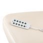 Professionele SPA-ligstoel Sillon Comfort crème met lichtbruine basis voor massage en wellnessbehandelingen in de salon