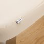 Professionele SPA-ligstoel Sillon Comfort crème met lichtbruine basis voor massage en wellnessbehandelingen in de salon
