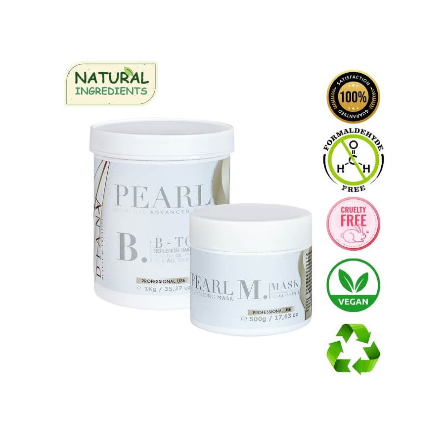 Thérapie capillaire Pearl - Traitement Capillaire Régénérant, Hydratant et Remplissant 1000g + 500g