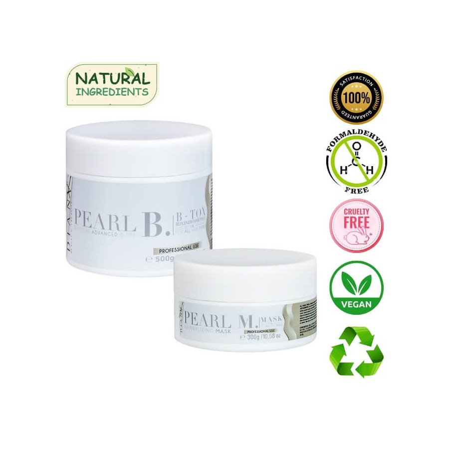 HaarBotox Pearl - Regenererende, Hydraterende en Vullende Haarbehandeling Set 500g + 300g