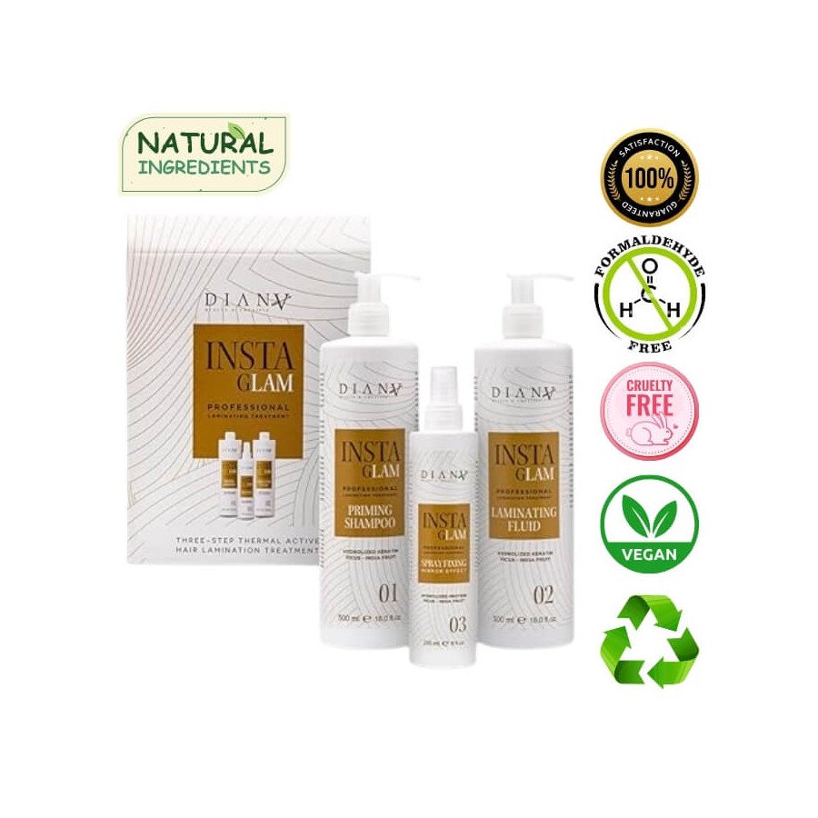 Instaglam hair lamination treatment set 500ml + 500ml + 250ml