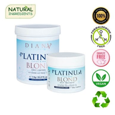 Platinum Haarbotox 1000ml + Afwerkingsmasker 500ml – Herstel, Diepe Hydratatie en Neutralisatie van Gele Tinten