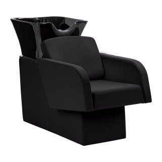 Kapperswasunit Gabbiano Elda zwart voor comfortabel haarwassen, verzorging, werkcomfort en professionele salonorganisatie