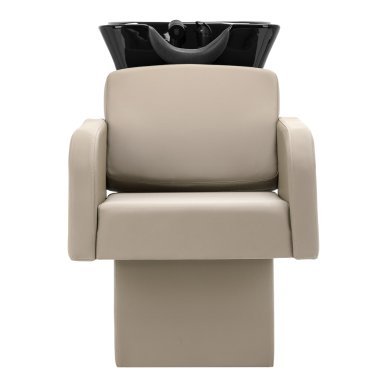 Professionele kapperswasunit Gabbiano Elda grijs-beige voor comfortabel haarwassen en salonorganisatie