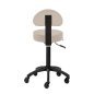 Mobiele kapperskruk Gabbiano D026 grijs-beige voor ergonomisch werken bij knippen, kleuren en stylen in de salon Mobiele kapperskruk Gabbiano D026 grijs-beige voor ergonomisch werken bij knippen, kleuren en stylen in de salon