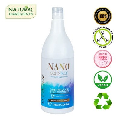 Nano Blue Nanoplastie 1000ml – Organische Permanente Haarstijling voor Blond en Ontkleurd Haar tot 12 Maanden