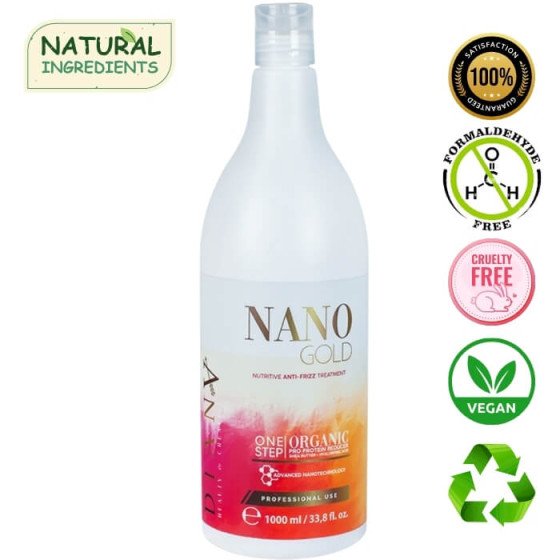 NanoGold Nanoplastik nanokeratin Haarglättungsbehandlung 1000ml