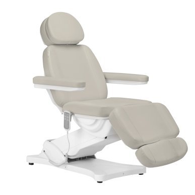 Elektrische cosmetische stoel Sillon Classic sea salt met 3 motoren voor gezichtsverzorging, wenkbrauwen en pedicure