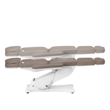 Elektrische cosmetische stoel Sillon Classic met 3 motoren in modern brown voor beautybehandelingen en salonwerk