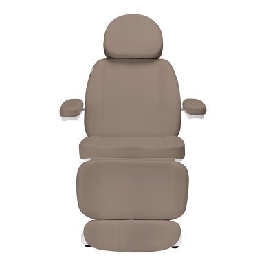 Elektrische cosmetische stoel Sillon Classic met 3 motoren in modern brown voor beautybehandelingen en salonwerk