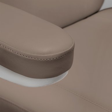 Elektrische cosmetische stoel Sillon Classic met 3 motoren in modern brown voor beautybehandelingen en salonwerk