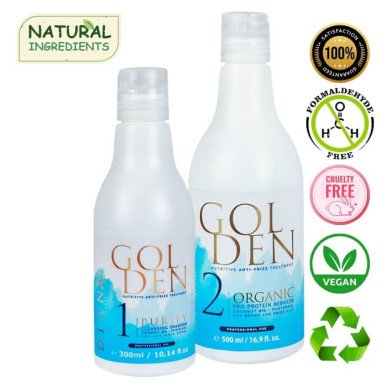 Golden Blue Brazil Protein haarstijlbehandeling set 500ml + 300ml