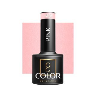 Professionele gellak OCHO NAILS pink 302 5 g voor UV LED manicure en salonstyling met langdurige nagelkleur